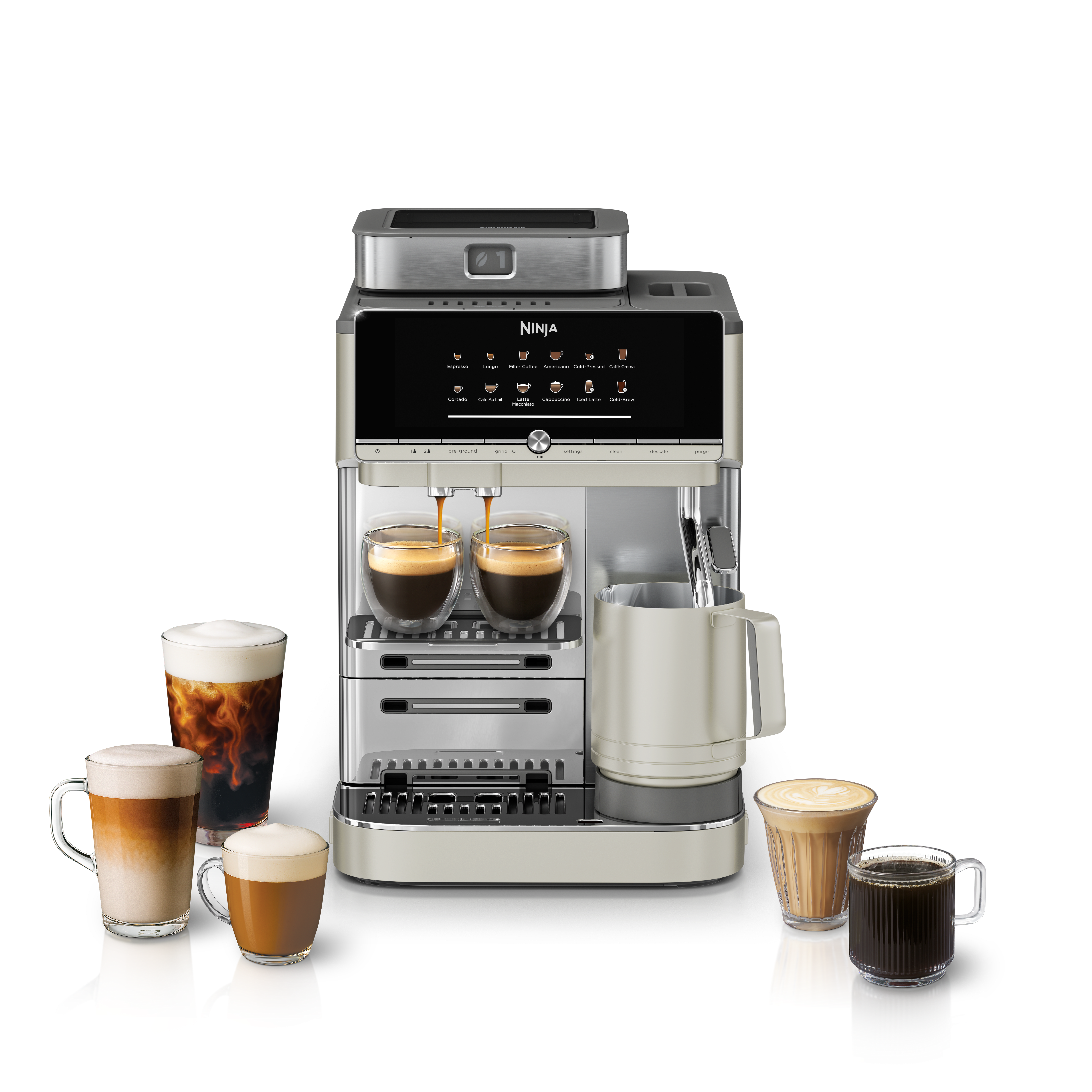 Ninja AutoBarista Pro Kaffeevollautomat in Hafermilch | AE1051EUWH | von SharkNinja