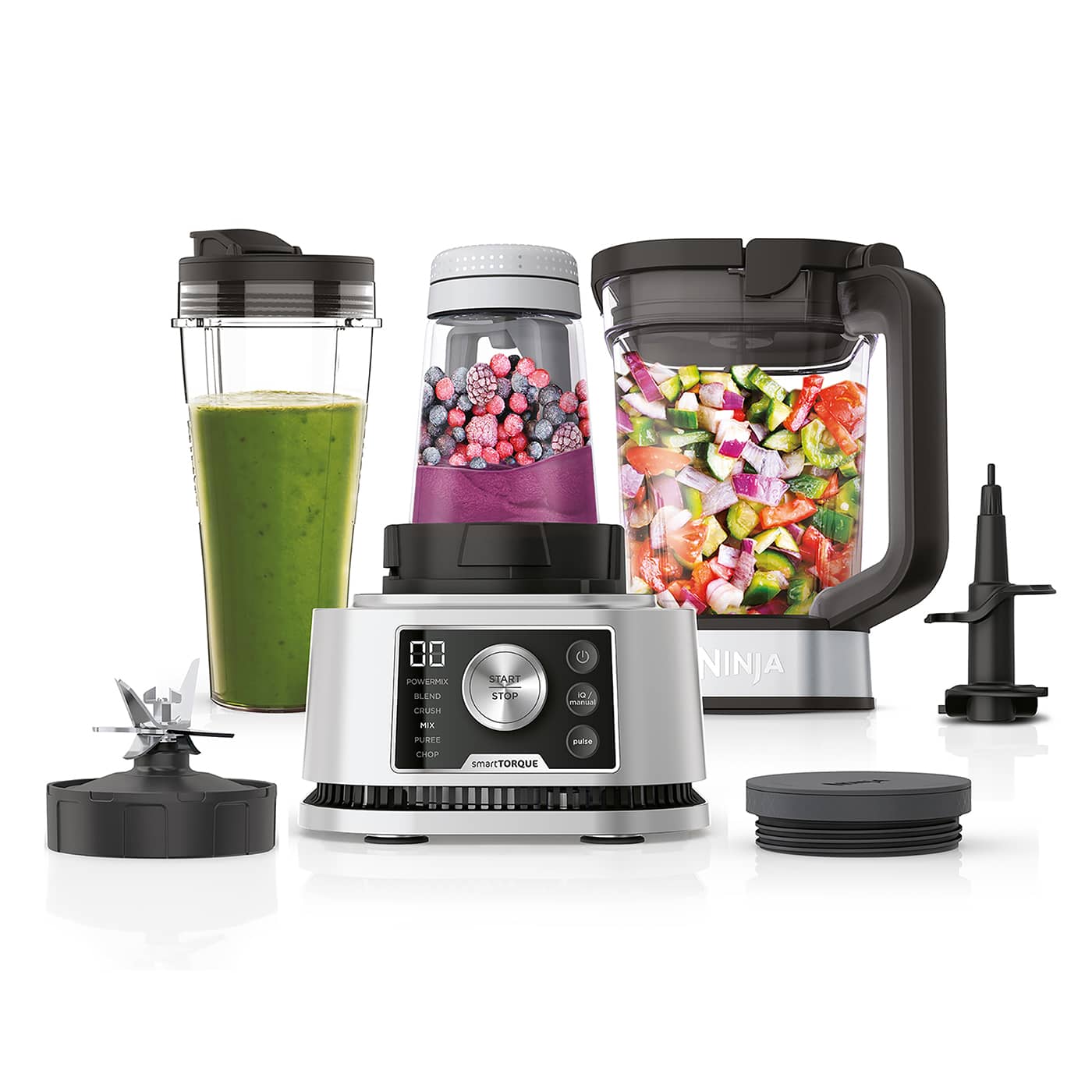 Ninja Foodi 3-In-1 Power Nutri Mixer Mit Smart Torque & Auto-Iq 1200 W Cb350eu Von Sharkninja