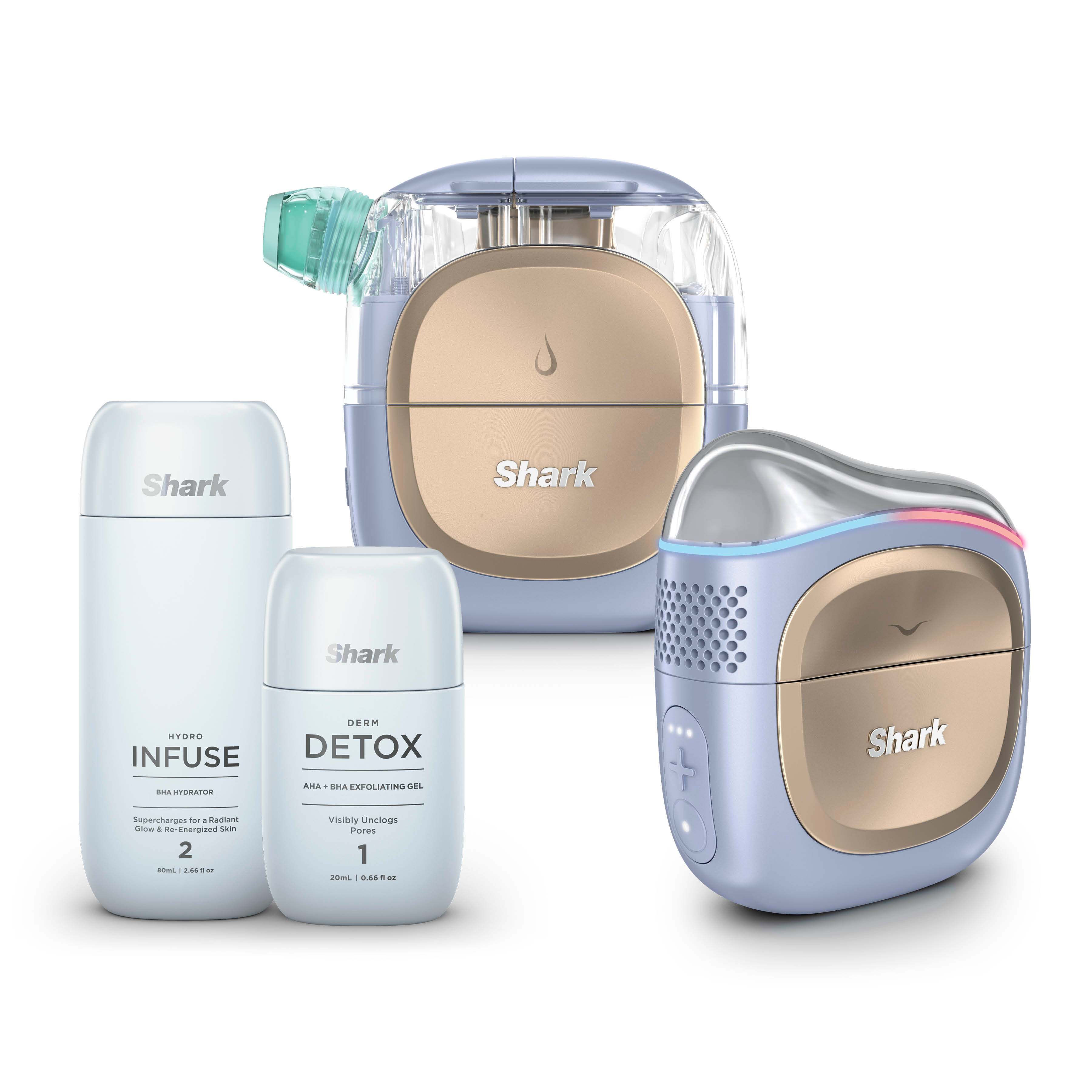 Shark FacialPro Glow + DePuffi Hydro-Powered Facial System für zu Hause – Spa Purple in Lila | FH320EUPL | von SharkNinja