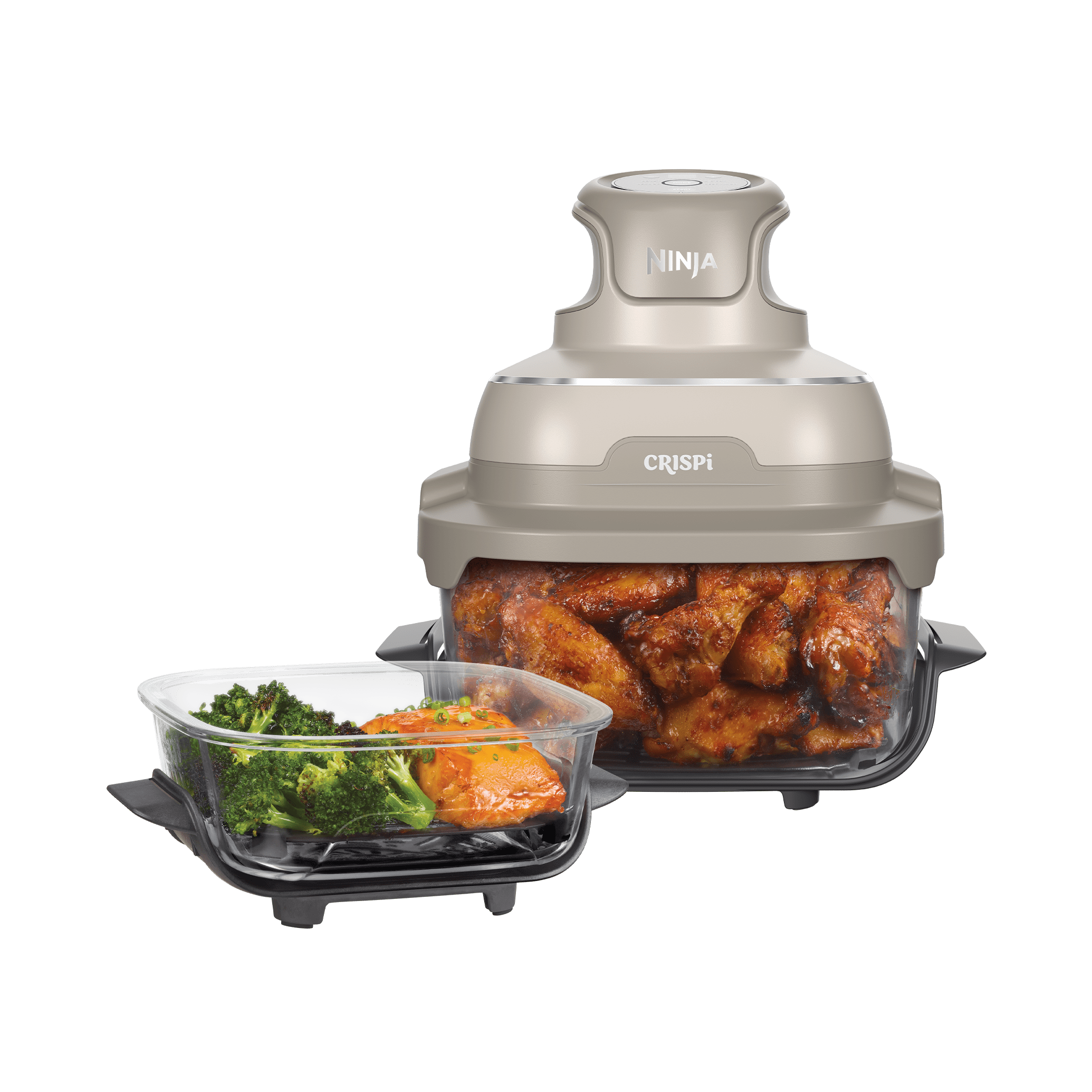 Ninja CRISPi 4-in-1 Glas-Air Fryer – Stone in Beige | FN201EUSD2 | von SharkNinja