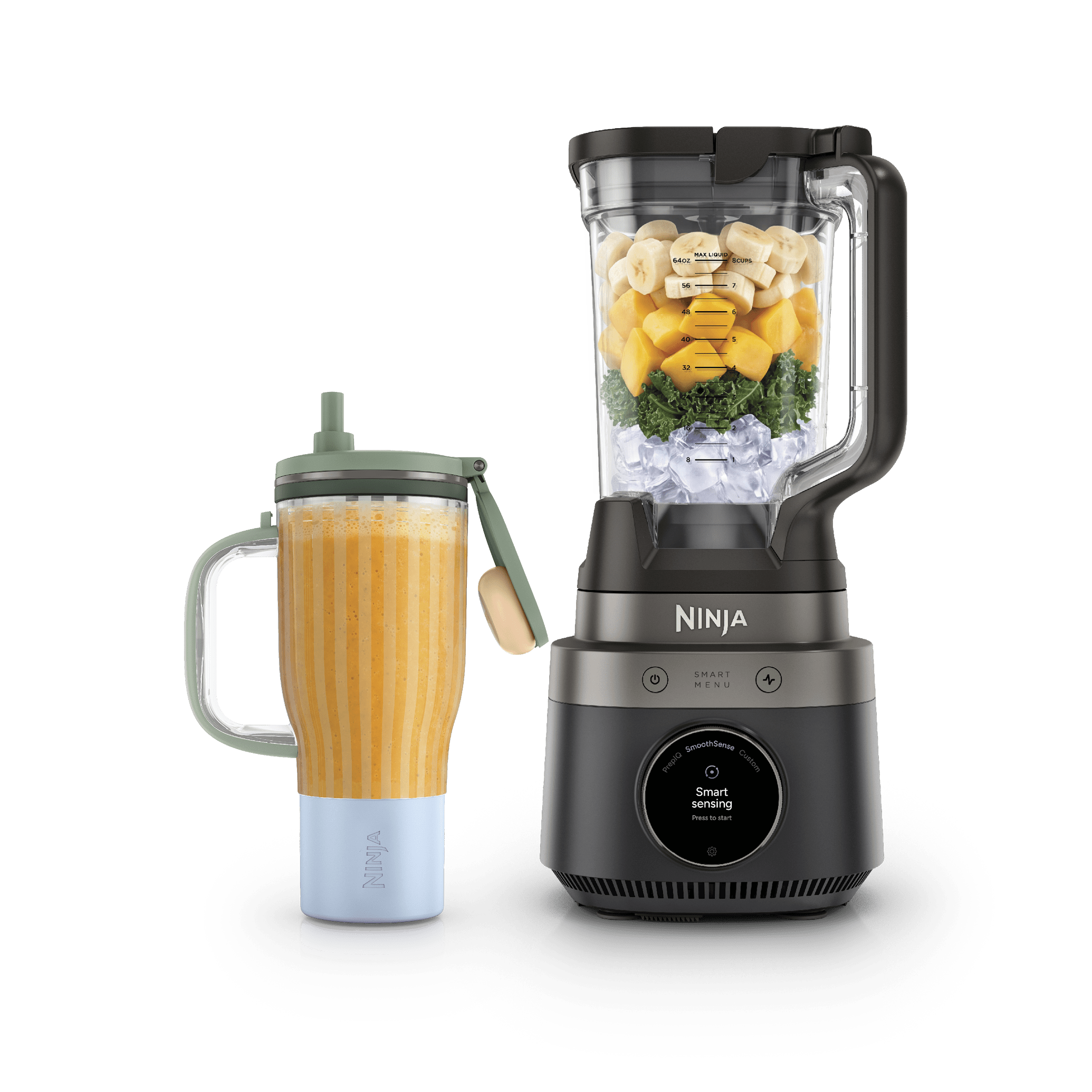 Ninja CrushBOSS 2-in-1-Duo-Mixer mit BlendBOSS-Becher – Onyx in Onyx | LB301EUBK | von SharkNinja