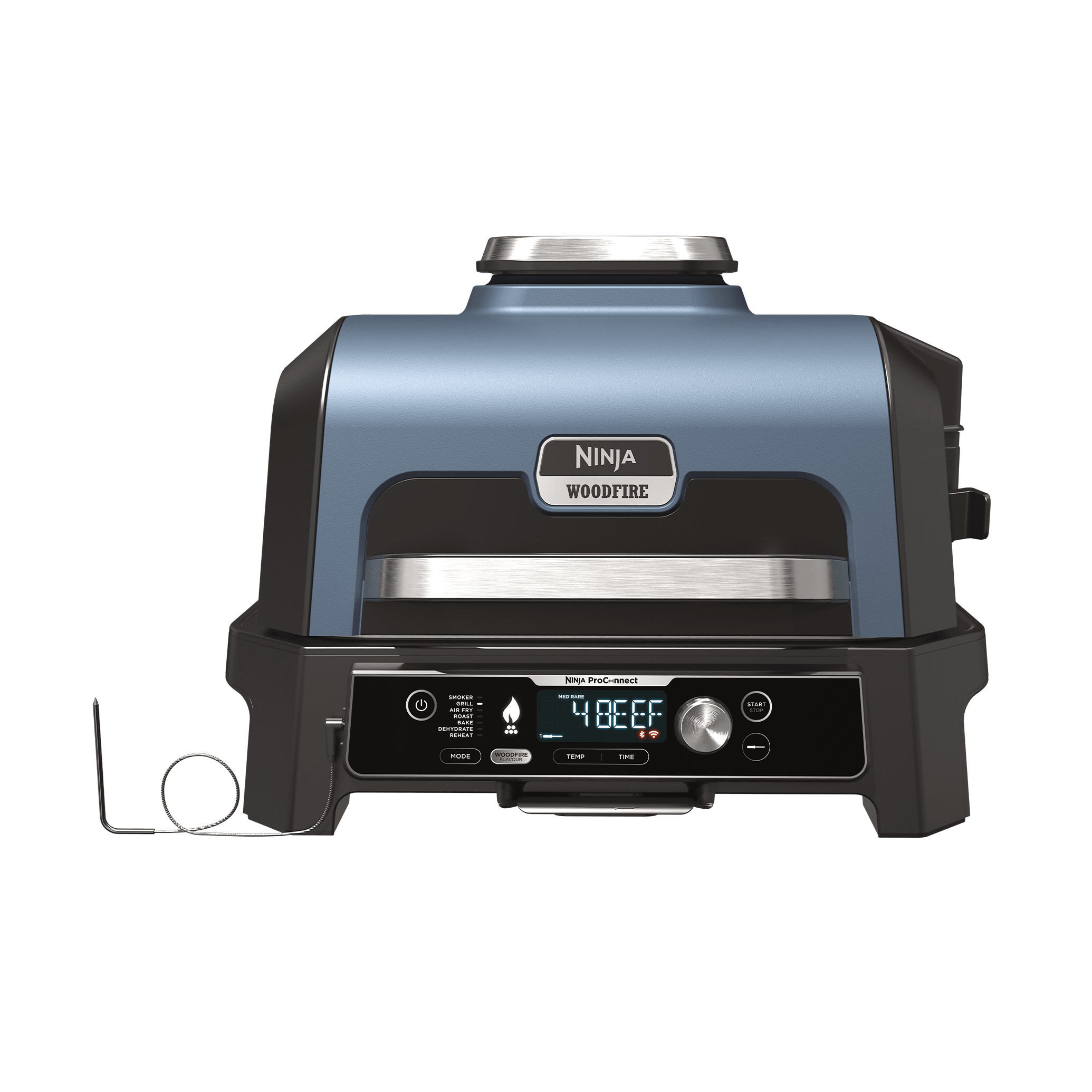 NINJA® Elektrogrill Woodfire Pro Connect XL OG901EU Grill 1700 W schwarz/blau - Image 2