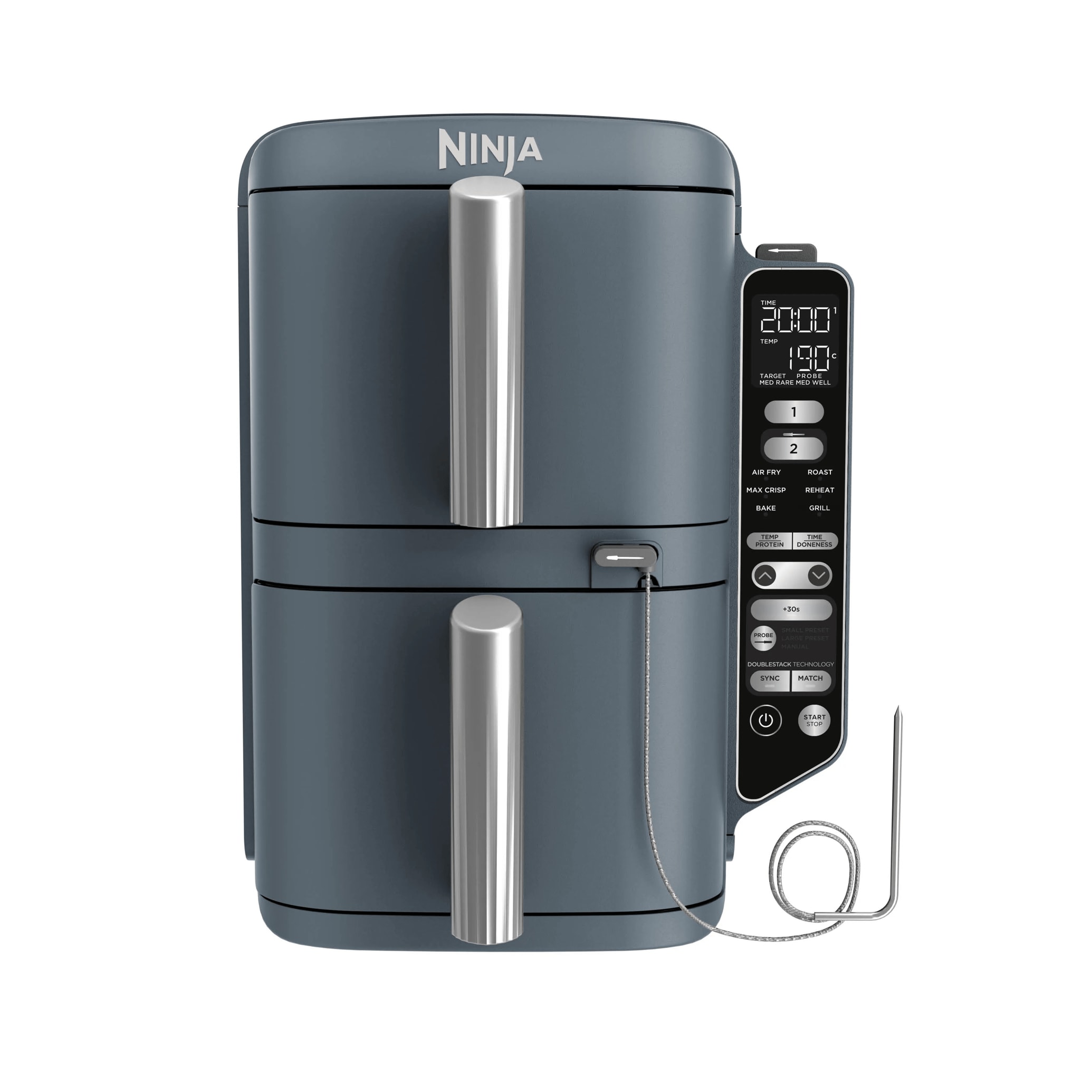 Ninja Double Stack Xl Heißluftfritteuse Mit 2 Schubladen 9,5 L – Blau Sl500eu Von Sharkninja