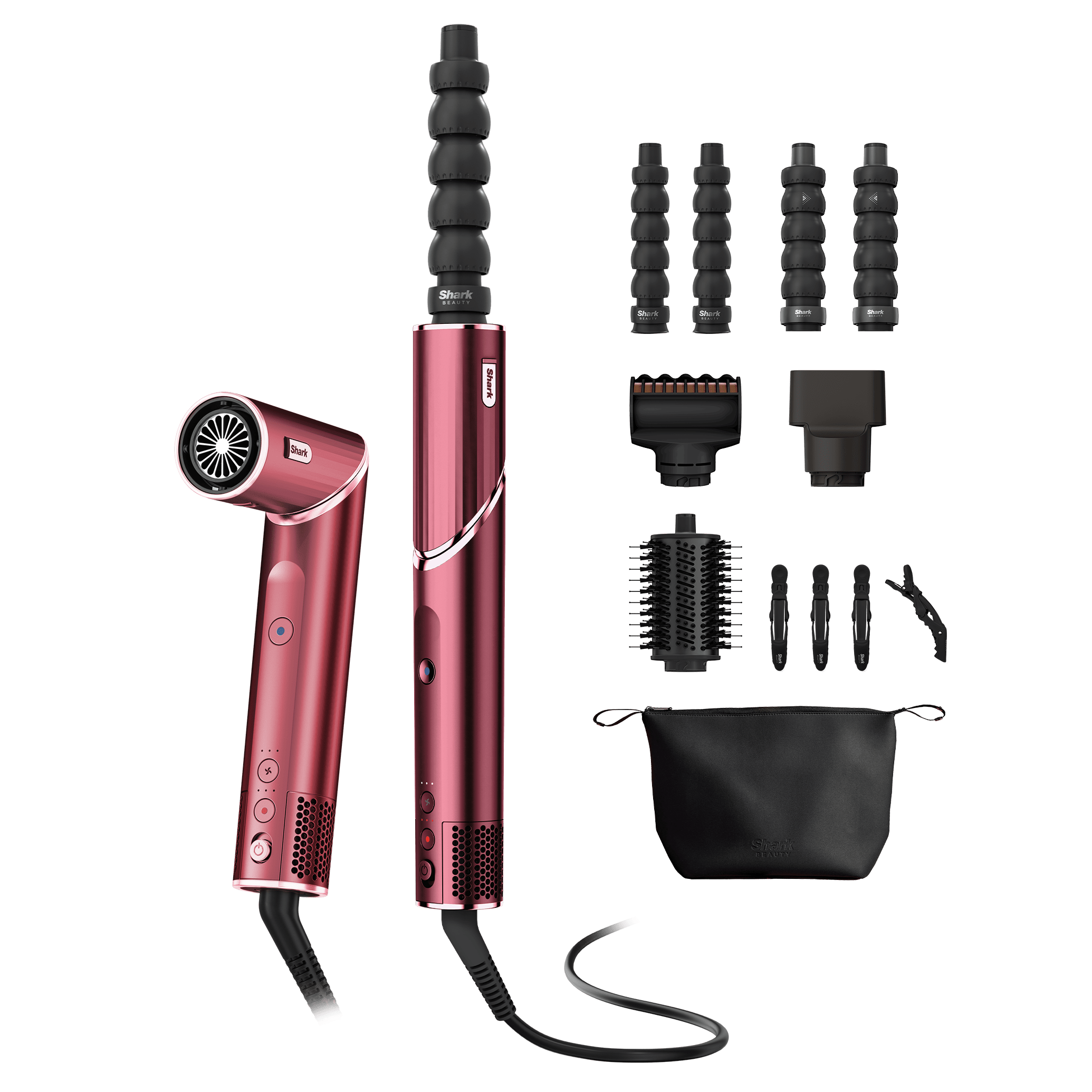 Styler e Asciugacapelli Shark FlexStyle (5 accessori) - Cherry Pink