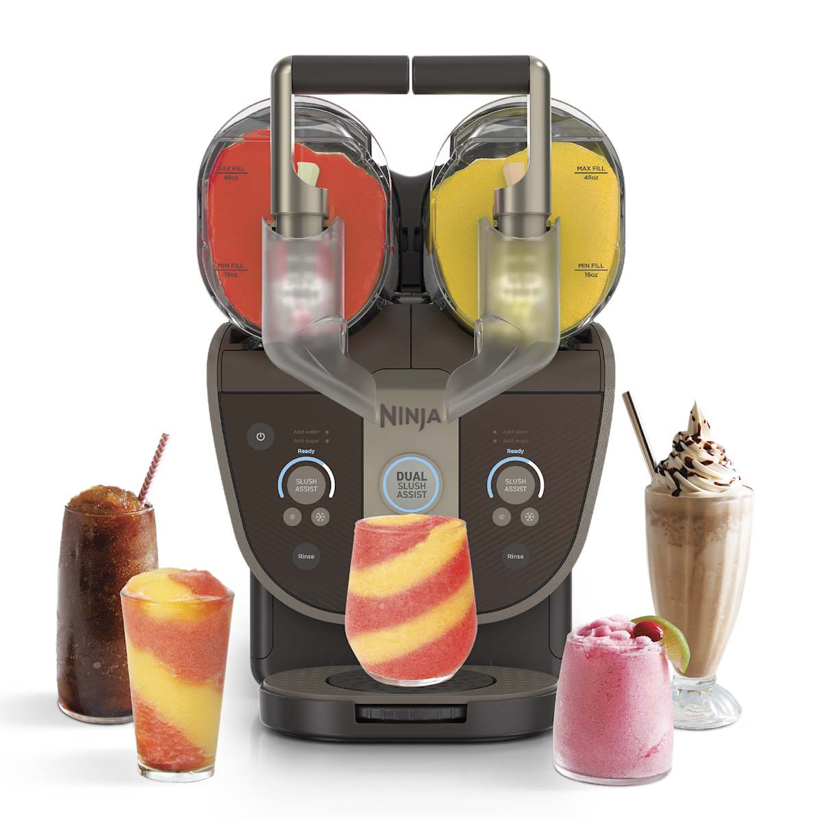 Ninja SLUSHi Twist Slushie Machine in Taupe, 10plus Servings in Taupe | FS701BR | SharkNinja