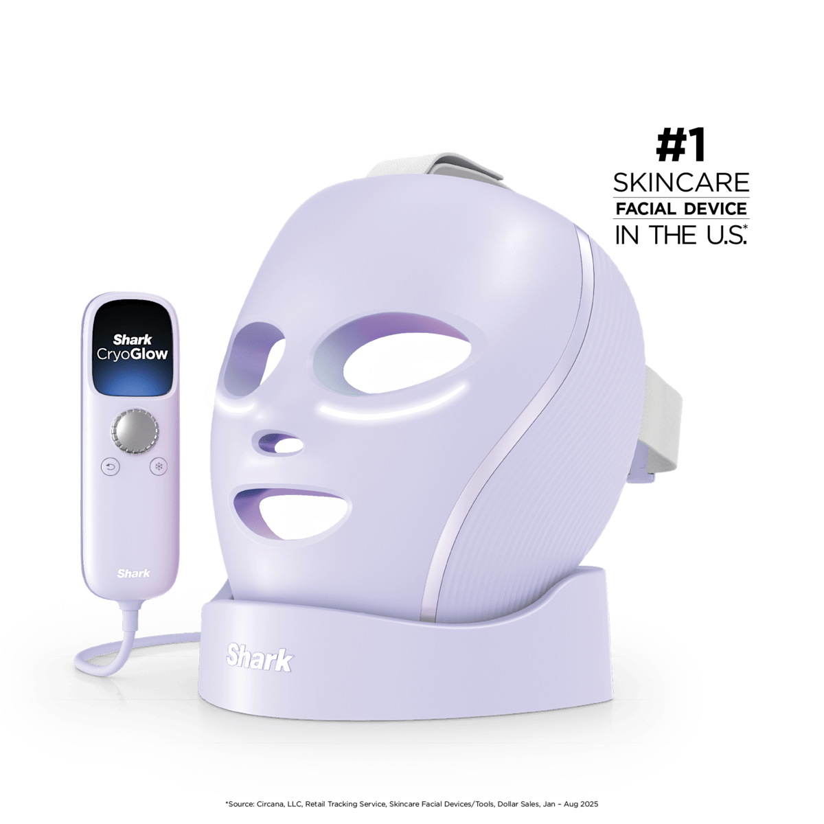 Shark CryoGlow LED Face Mask & Charging Stand in Lilac in Lilac Chill | FW312PLS | SharkNinja