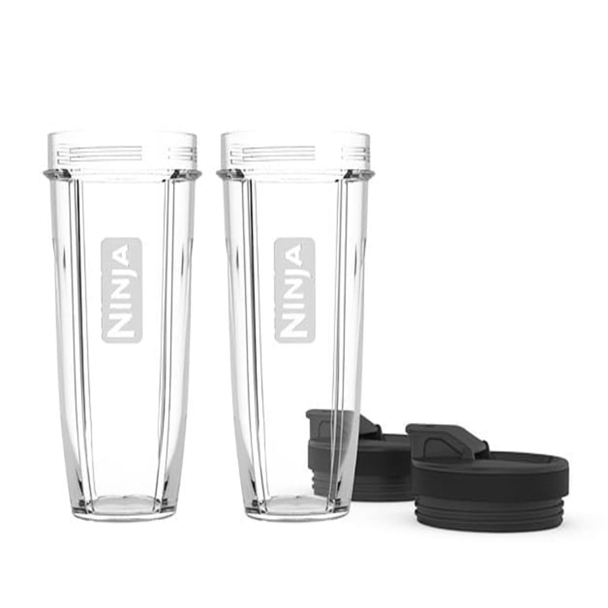 Ninja 2 Pack 24 oz. NN Cups with Sip & Seal Lids Blender in Clear/Black | XSK2424 | SharkNinja