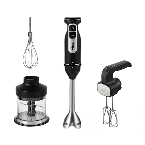 Ninja Foodi 3-In-1 Hand Blender, Hand Mixer & Chopper In Black | Ci100uk | By Sharkninja