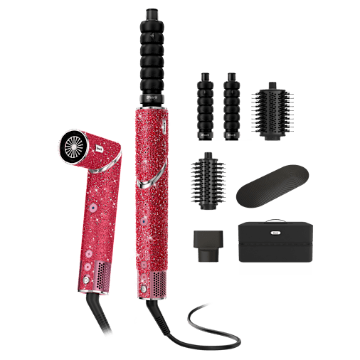 Shark Flexstyle Air Styler & Hair Dryer In Pink/Silver Sparkle | Hd449ukpk1 | By Sharkninja