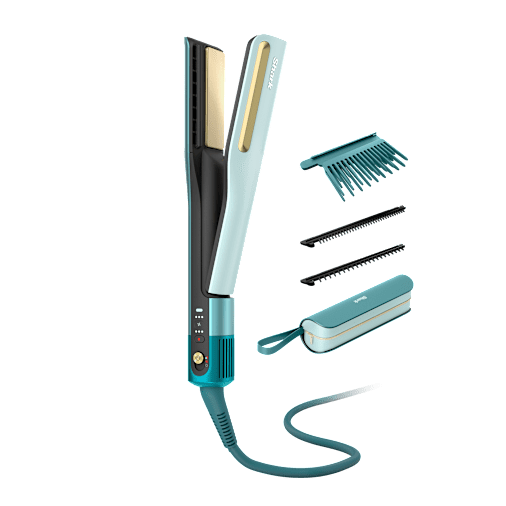 Shark SilkiPro Straight Hair & Dryer-Turquoise Wave [] | HT401UKBL | By SharkNinja