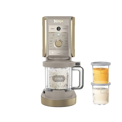 Ninja CREAMi Deluxe 10-in-1 Ice Cream And Frozen Drink Maker In Stone Gold | NC501UKSTGD | By SharkNinja