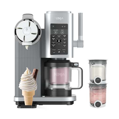 Pack Machine à glaces à l’italienne Ninja® Creami® Scoop & Swirl​ et 4 pots | NC701EU | par SharkNinja