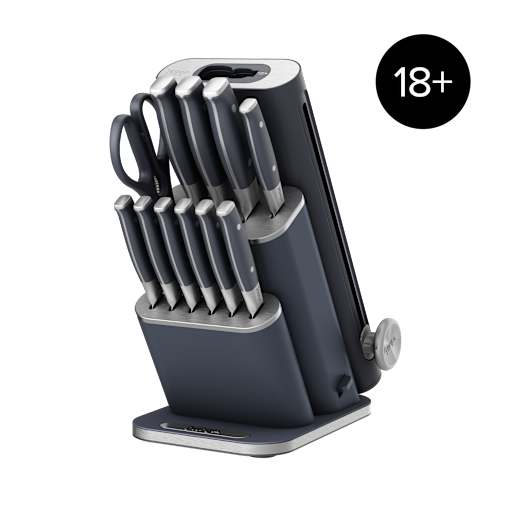 Ninja Staysharp 13-Piece Knife Block Set & Removable Sharpener In Cyberspace | Nk32013euukbl1 | By Sharkninja
