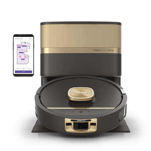 Shark PowerDetect Luxe UV Reveal, robot aspirateur laveur 2-en-1 Marron | RV3024XEEUPU | par SharkNinja