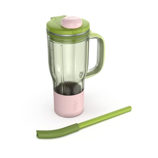 Borraccia con manico Ninja BlendBoss in Verde/Rosa | XSKDB324LSGN | di SharkNinja