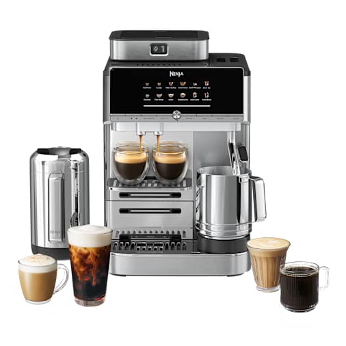 Ninja Macchina da caffè AutoBarista Pro con caraffa termica in Argento/Nero | AE1052EU | di SharkNinja