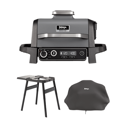 Ninja Barbecue elettrico e Affumicatore Woodfire con Custodia e Supporto in Grigio | | di SharkNinja