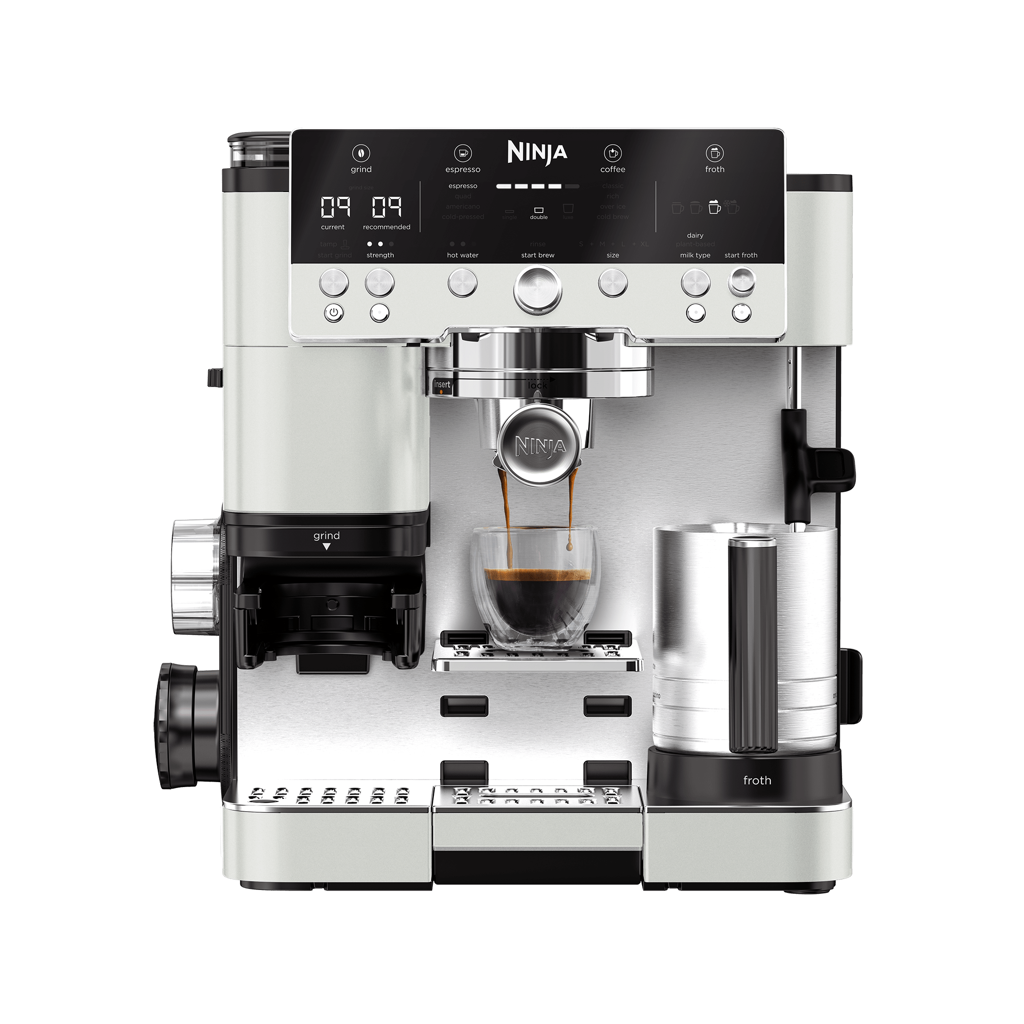 Ninja Luxe Café Premier Plus Series Espresso Coffee Machine In Oat White | ES655UKWH | By Sharkninja
