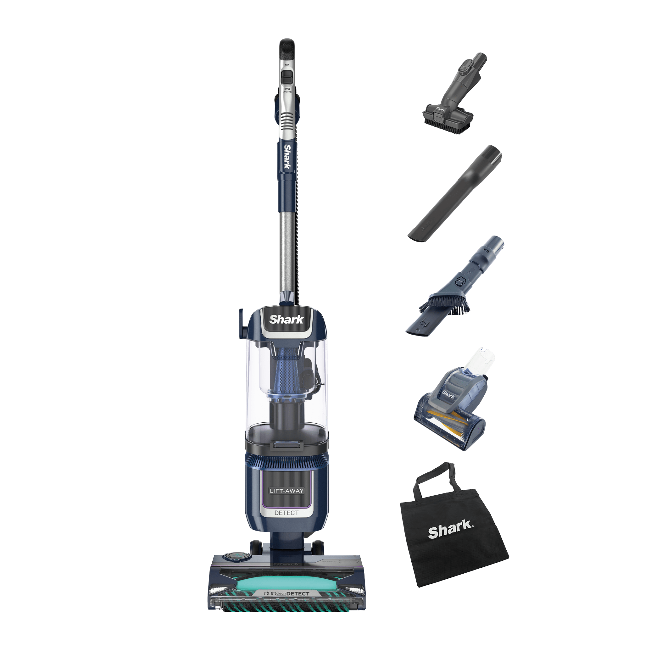 Shark Detect XL Car + Pet Expert Corded Upright Vacuum in Navy Blue