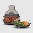 Ninja Crispi&reg; 4-in-1 Portable Glass Air Fryer Cooking System, Stone 