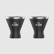 Ninja SLUSHi Confezione da 2 bicchieri da cocktail in materiale isolante con coperchio &ndash; Nero