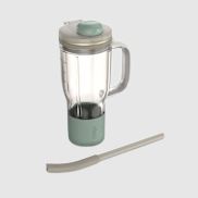 Gourde Ninja BlendBoss de 710 ml avec poign&eacute;e & paille amovible - Beige