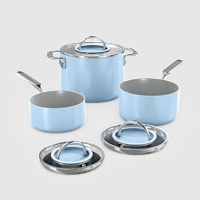 Ninja NeverQuit&trade; 6-Piece Ceramic Saucepan Cookware Set in Blue
