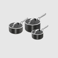 Ninja ZEROSTICK Ceramic Pro 3-Piece Saucepan Set &ndash; Black