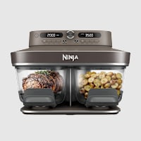 Ninja CRISPi DualZone 6-in-1 Glass Air Fryer - Mocha