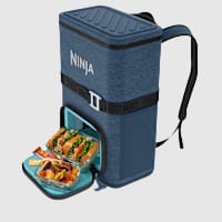 Ninja Outdoor FrostVault&trade; Go 24-Can Backpack Soft Cooler with Cold Dry Zone, Lakeshore Blue