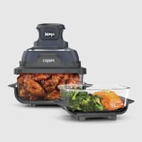 Ninja Crispi&reg; 4-in-1 Portable Glass Air Fryer Cooking System, Cyberspace 