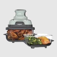 Ninja Crispi&reg; 4-in-1 Portable Glass Air Fryer Cooking System, Sage 