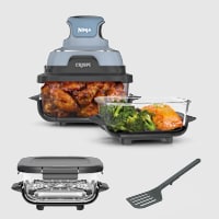 Ninja Crispi® 4-in-1 Portable Glass Air Fryer Cooking System, Periwinkle 