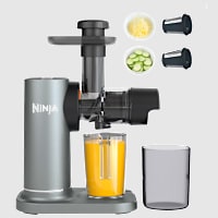 Extracteur de Jus &agrave; froid, R&acirc;pe & Trancheuse 3-en-1 Ninja NeverClog