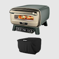 Ninja Artisan Electric Outdoor Pizza Oven & Air Fryer with Cover - Green & Gold