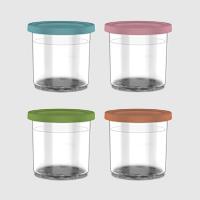 Ninja Ice Cream Maker Dessert Tubs with Coloured Lids (Set of 4)