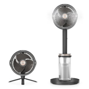 Shark FlexBreeze&trade; Pro Mist Indoor Outdoor Pedestal & Table Fan With Water Tank (Charcoal)