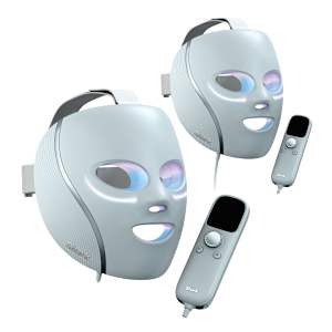 Shark&trade; CryoGlow&trade; Red Blue & Infrared iQLED Face Mask & Under Eye Cooling Bundle, Blue Frost