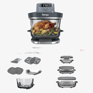 Build Your Own Ninja Crispi&reg; Pro 6-in-1 Glass Countertop Air Fryer, Cyberspace