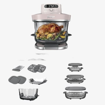 Build Your Own Ninja Crispi&reg; Pro 6-in-1 Glass Countertop Air Fryer, Rose Quartz