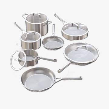 Ninja EverClad&trade; Commercial-Grade Stainless Steel Cookware 12-Piece Set