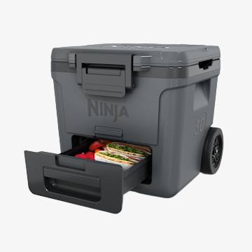 Ninja FrostVault&trade; 30qt Wheeled Cooler with Cold Dry Zone (Charcoal Gray)