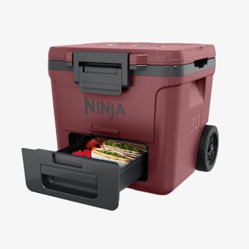 Ninja FrostVault&trade; 30qt Wheeled Cooler with Cold Dry Zone (Canyon Red)