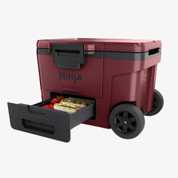 Ninja FrostVault&trade; 45qt Wheeled Cooler with Cold Dry Zone, Canyon Red