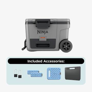 Ninja FrostVault&trade; 45qt Wheeled Cooler with Dry Zone Bundle, Slate Gray