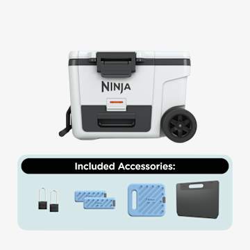 Ninja FrostVault&trade; 45qt Wheeled Cooler with Dry Zone Bundle, Cloud White