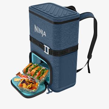 Ninja Outdoor FrostVault&trade; Go 24-Can Backpack Soft Cooler with Cold Dry Zone, Lakeshore Blue
