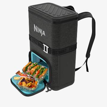 Ninja Outdoor FrostVault&trade; Go 24-Can Backpack Soft Cooler with Cold Dry Zone, Charcoal Gray