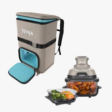 Ninja Outdoor FrostVault&trade; Go 36-Can Backpack Soft Cooler with Ninja Crispi&reg;, Birch Beige