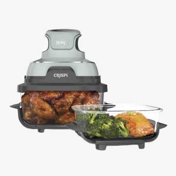Ninja Crispi&reg; 4-in-1 Portable Glass Air Fryer Cooking System, Sage 